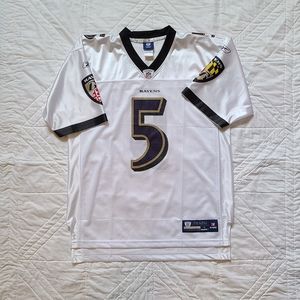 NFL Reebok Joe Flacco Ravens Jersey L